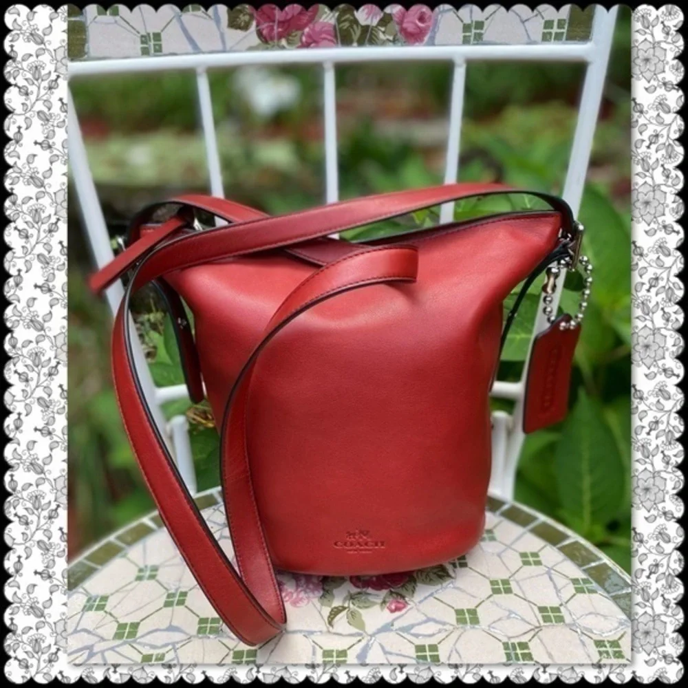 COACH RED MINI BLEEKER DUFFLE BAG 32281